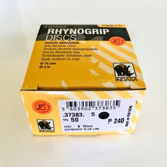 Indasa Rhynogrip PlusLine Velcro Discs 75mm (P40 - P80)